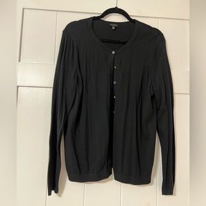 Talbots Black with Buttons Long Sleeve Cardigan XL